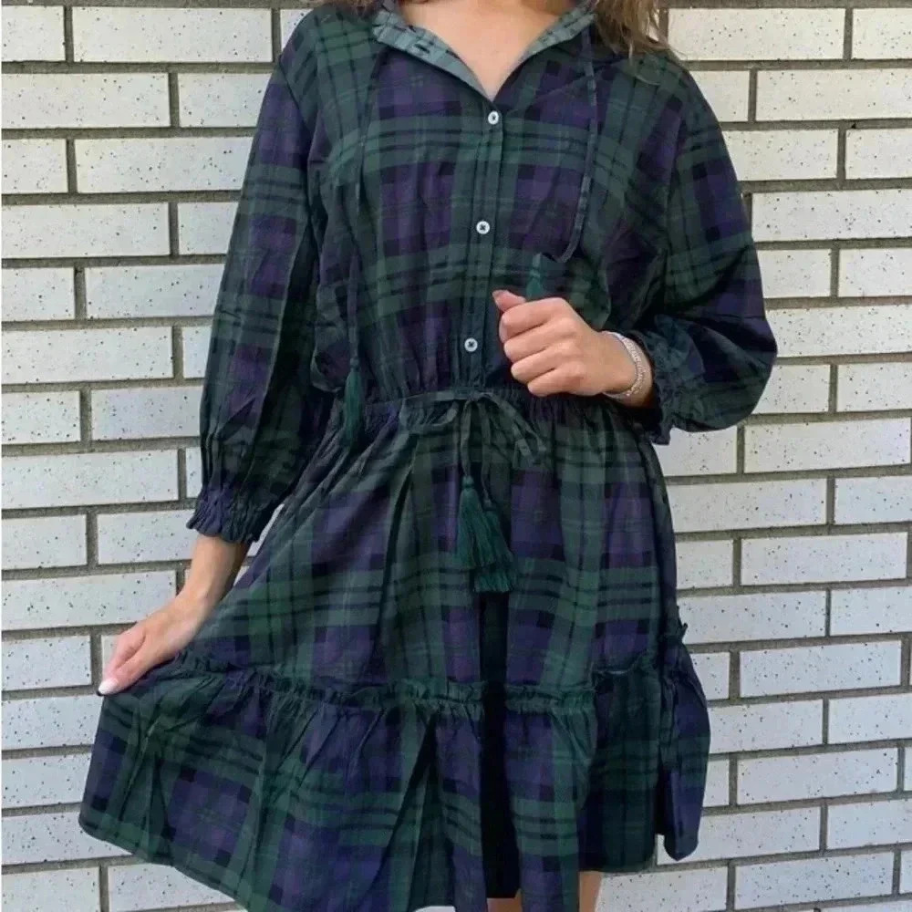 Simply Southern Plaid Dress NWT